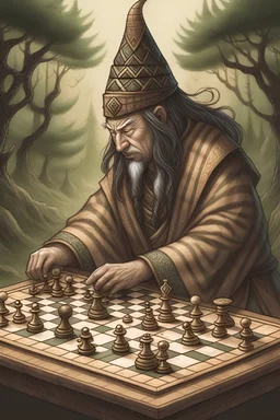 he is undertakes a terrifying mission and agrees to play chess with a shaman to break the curse.