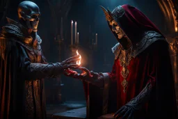 an ancient lich summoning a vampire. two hands. gloves. empty sockets. fantasy concept art, exquisite realism, a masterpiece, dynamic lighting, hyper detailed, intricately detailed, deep color, Unreal Engine, volumetric lighting , Epic cinematic brilliant stunning intricate meticulously detailed dramatic atmospheric maximal,