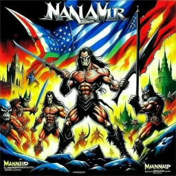 a strong men with sword ((manowar album)) no colors