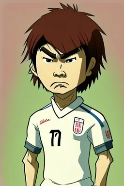 Wataru Endo Japanese football player ,cartoon 2d