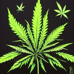 Technosound painting Cannabis