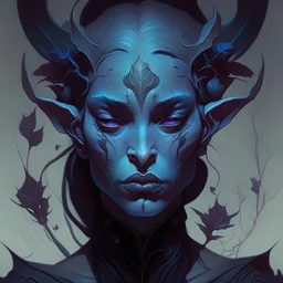 dream portrait of female dark elf by james jean