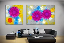 Abstract flowers wi5 stars