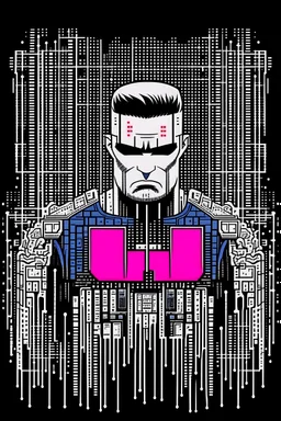 punisher sku;; elon musk in the style of Hiroshi Nagai