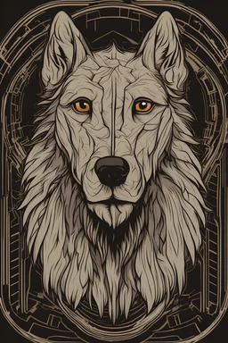 Genrat an ai vector art logo of the "wolfhound"