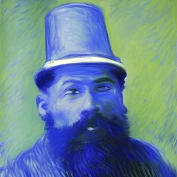 Portrait of a blue king by monet