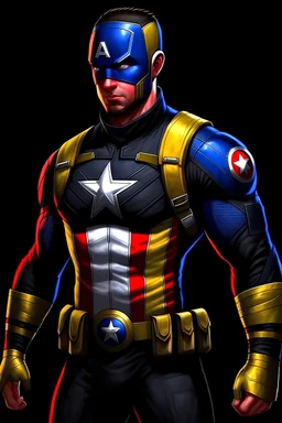 Captain America with a Black and Yellow suit