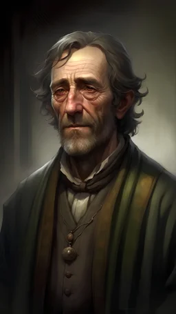 A realistic portrait of St. John Rivers, a parson at Moor House. He is a restless character, searching for a place and purpose in life. He has a hidden aspect of his personality, but he is entirely alienated from his feelings and devoted solely to an austere ambition. He is depicted as having a “calm, benignant” face, a “fine” forehead, a “straight” nose, and a “firm” mouth.