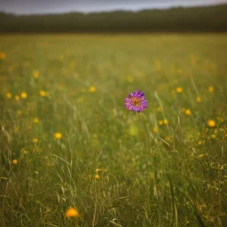 single long stem wild flower in a field, soft focus, award winning landscape photography, nature photography, r/mostbeautiful