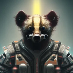 angry cyberpunk honey badger