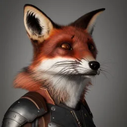 A steampunk Armor wearing Fox,cyberpunk, character design,ultra realistic,shiny, smooth, studio quality, octane render, Surrealism, Triadic colour scheme,ambient lighting polaroid, 100mm