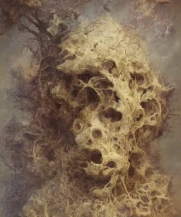 neural network. oil on canvas, beksinski