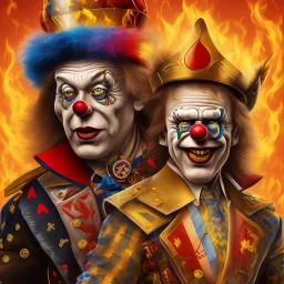 Bouffon du roi. chapeau de bouffon noir jaune rouge. Policier. Jongle avec quilles en feu. iron maiden