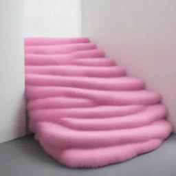 Strange furry stairs, pink