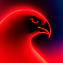 A beautiful portrait of a cyborg bird red color scheme, high key lighting, volumetric light high details psychedelic background