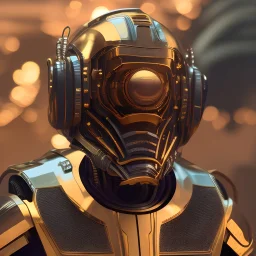  octane render, 8k, high detail, droid, android, metallic