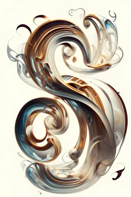 Foreign letters on a transparent background in a swirl, in a dance