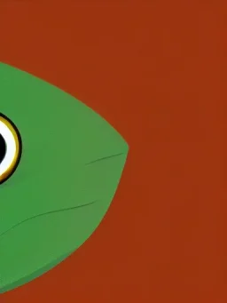 a green gecko with big cute eyes portrait minimalist