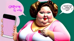 super fatty fingers lady can't dial cellphone