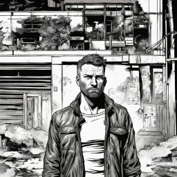 man, portrait,comic book, face, post-apocalypse