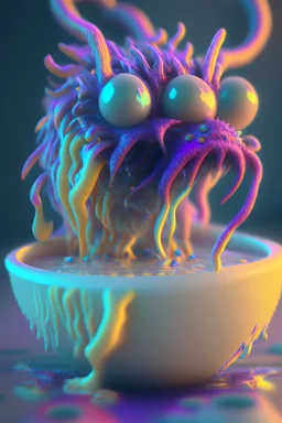 Soup creature,delicate colors, ultra detailed, smooth, light effect，vaporwave colorful, smooth, extremely sharp detail, finely tuned detail, ultra high definition, 8 k, unreal engine 5, ultra sharp focus