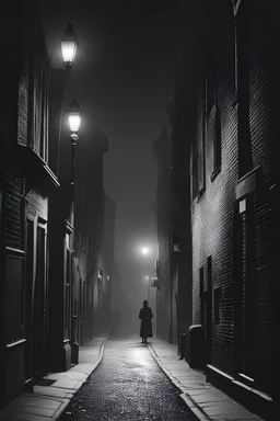 #Jack the Ripper #London #evening #no light #1900s #surgical knife #midnight #narrow street #one remains