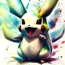 cute Pokémon, watercolor illustration by <agnes cecile> <Yoji Shinkawa>,