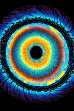The eye of creation looking through the vortex; Surreal Optical Art