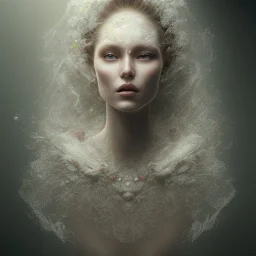 broken, cracked-open woman's face, fine detail, highly intricate, wearing bridal veil, modern surrealism painting, identity crisis, wearing bridal veil, high-quality, volumetric lighting, 8k, ultrahd, George Grie, Marco Escobedo, Igor Morski