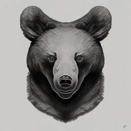 small bear, pencil sketch