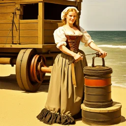 A wench with a winch