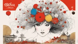 high res photo cover by Ralph Steadman: Dr. Atsuko Chiba, as a blonde brilliant and composed therapist, uses her alter ego Paprika to enter the dream world and help patients. Paprika is everything Chiba is not: free-spirited, playful, and intuitive. As the boundary between dream and reality starts collapsing, bizarre dream imagery — a recurring "dream parade" of dolls, appliances, and random objects — invades the waking world. People go mad, unable to distinguish reality from their subconscious