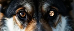 eyes of hound with the moon as the pupil
