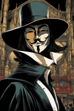 V from V for Vendetta illustrated by Kōhei Horikosh