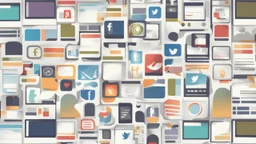 "A distinctive background image with professional colors representing excellence in social media marketing and innovation in the business world."