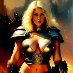 portrait 'beautiful Sexy Extra busty blonde Power Girl naked ',ancient metal armor and Helmet ,painting by gaston bussiere, greg rutkowski, yoji shinkawa, yoshitaka amano, tsutomu nihei, donato giancola, tim hildebrandt, oil on canvas, cinematic composition, extreme detail,fit full head inside picture,32k