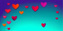 Vector Valentines day background banner - abstract panorama background