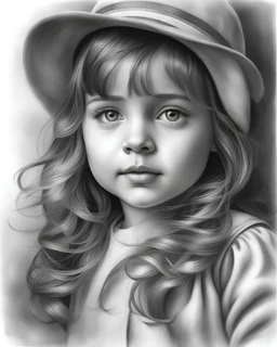 Pencil drawing style, portrait of a little girl, Masterpiece, best quality, sketch, sketch drawing, hash, pencil drawing, sketch style, drawing, beautiful face