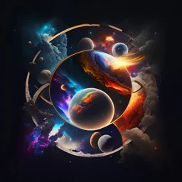 imagine universe in one picture for a logo