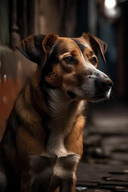 Retrato de un perro callejero por Juan Arancio