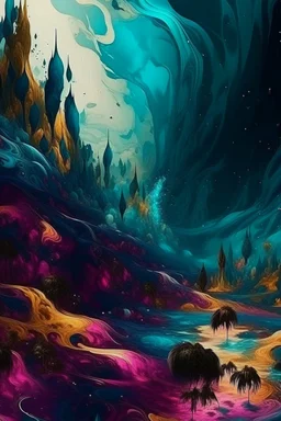 Abstract Fluid, Galaxy nebula