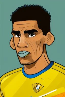 Luis Diaz Colombian football player ,cartoon 2d