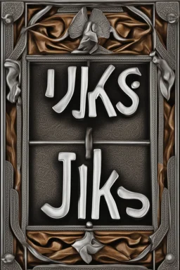 Silver necklace containing the word jiks