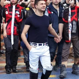 Volodymyr Zelensky wearing hot pants