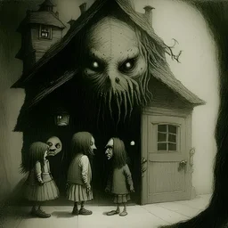 creepy, horrifying, sinister, Style John Kenn Mortensen,