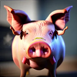 Pig with wings, ultra graphics,RTX, TXXA, SSAO, High quality,hyperrealistic, HDR,4k