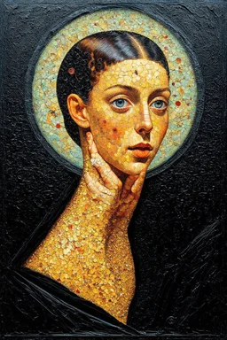 black mirrors are a conduit for witchcraft and sorcery; a neo-surrealistic, expressionist, lowbrow version of Gustav Klimt