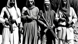 Four men masked arab killers 1960 bloody guns