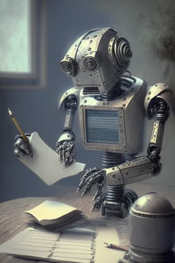 a robot writing a film screenplay