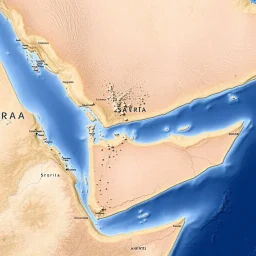 A map of the islands in the Sahara Gulf.